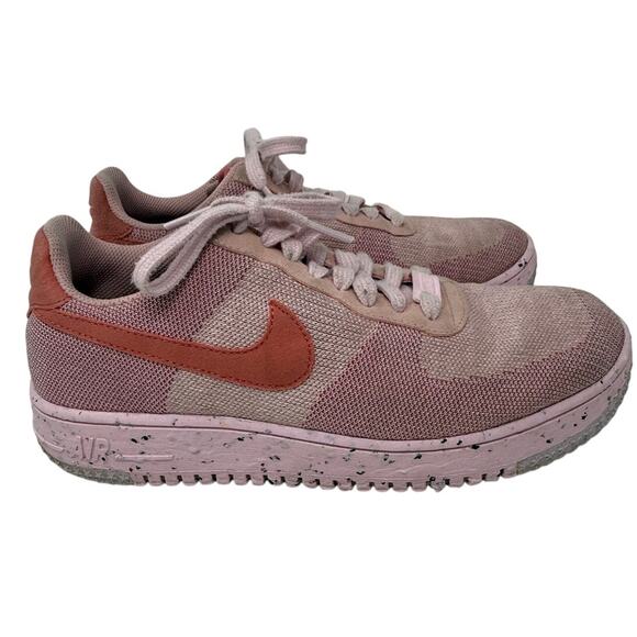 Nike Air Force 1 Crater Flyknit Pink Glaze Women’s 9 Sneakers DC7273-600 - Picture 1 of 9